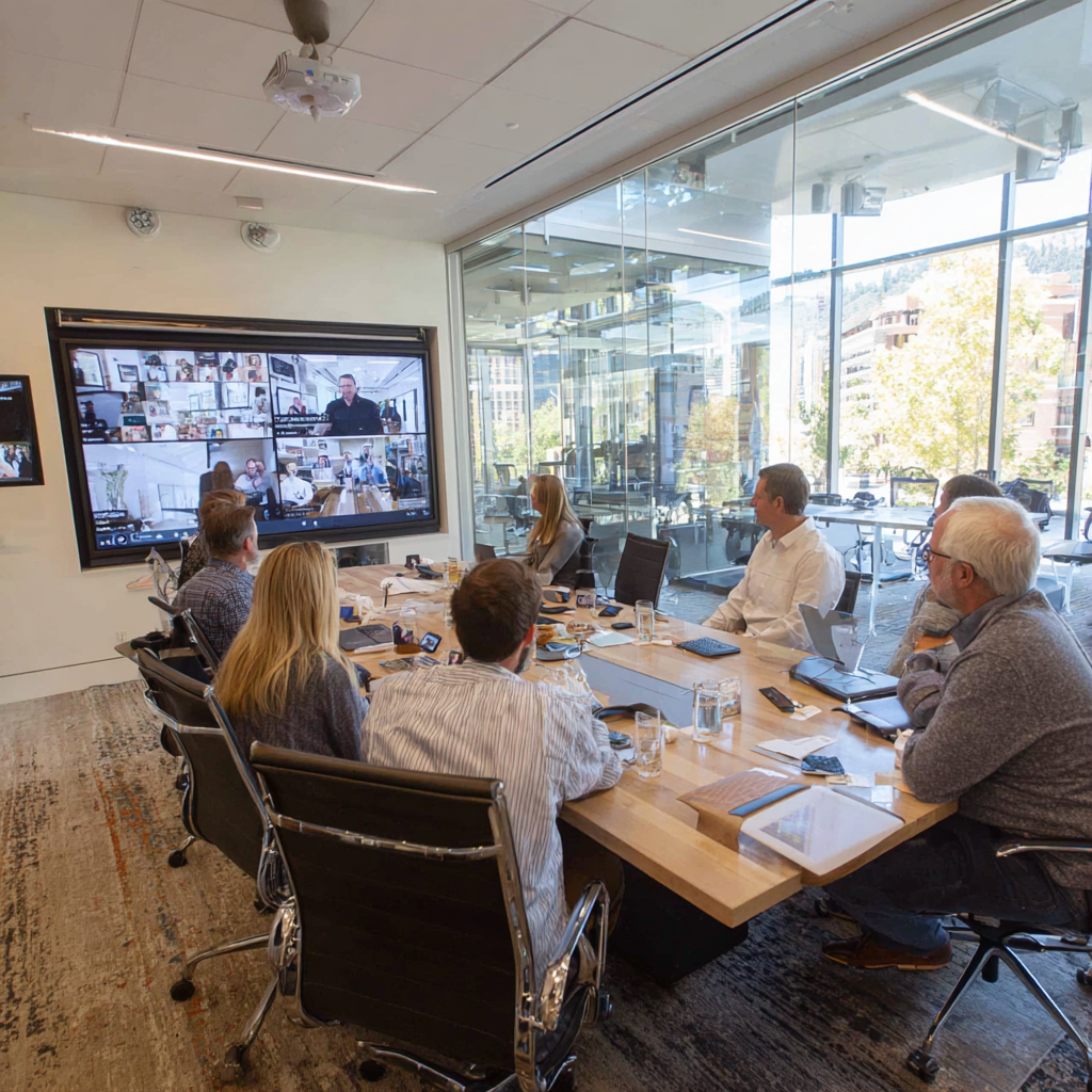 Senior leaders in strategic discussion